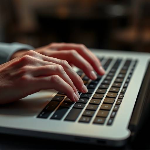 Mani che digitano su una tastiera, simbolo dell'impegno continuo verso il giornalismo di qualit&agrave; nell'era digitale